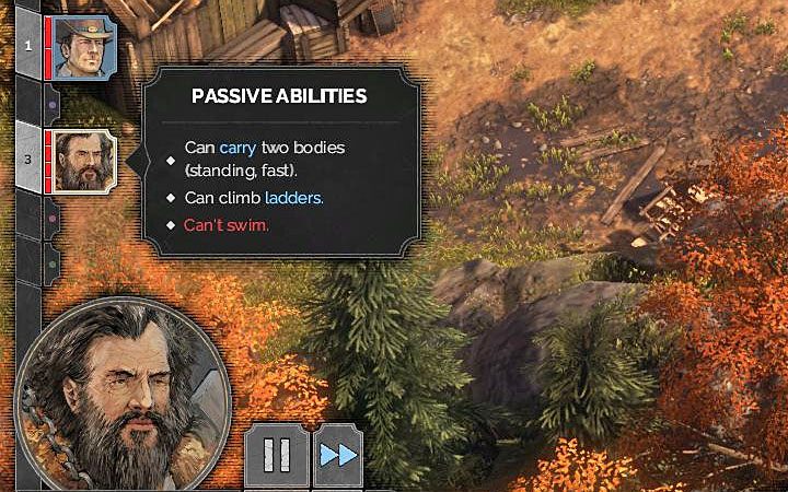 Odmowa wykonania akcji jest wynikiem braku stosownej pasywnej zdolności dla danego bohatera - Desperados 3: Bohater - dlaczego odmawia wykonania czynności? - Desperados 3 - poradnik do gry