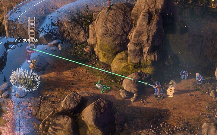 Punkt 1 - Musisz przejść przez tę lokację w drodze do lokomotywy i zawalonego tunelu - Desperados 3: Cywile, misja 2 - jak uratować wszystkich? - Desperados 3 - poradnik do gry