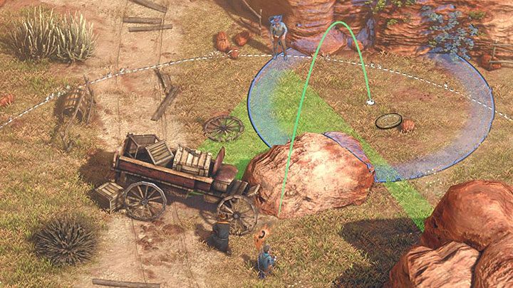 Dotrzyj do zniszczonego wozu (M1,3) gdzie znajduje się kolejna kartka samouczka - Desperados 3: Podążaj za ojcem, 1 Misja - solucja, opis przejścia - Desperados 3 - poradnik do gry