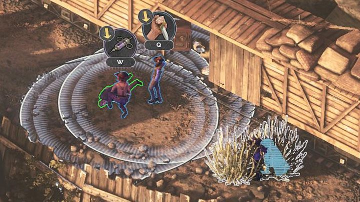 Zeskocz z wagonu i dotrzyj do 2 przeciwników (M2,9) - Desperados 3: Zdobądź dynamit, 2 Misja - solucja, opis przejścia - Desperados 3 - poradnik do gry