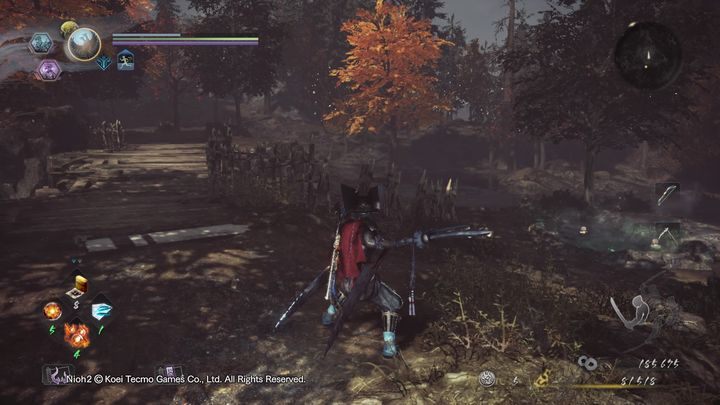 Po prawej stronie znajduje się źródło, w którym odnowisz swoje zdrowie, jednakże od tej pory jesteś zdany sam na siebie, gdyż NPC tutaj się zatrzymuje - Tajemniczy zamek jednej nocy | Solucja NiOh 2 - NiOh 2 - poradnik do gry