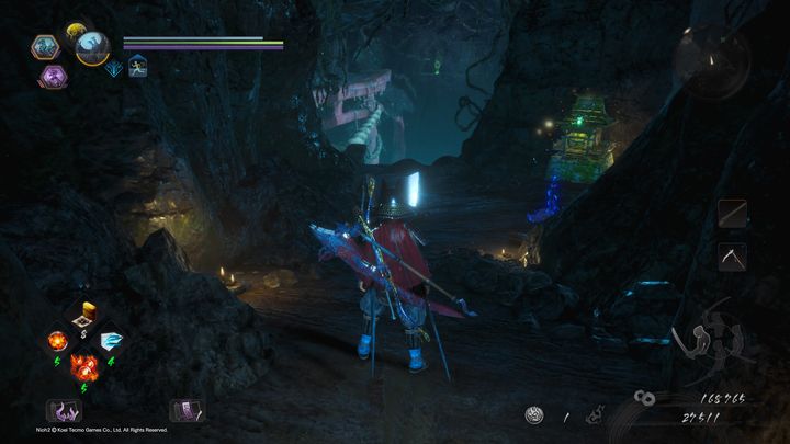 Schodząc na dół znajdziesz tam chram po prawej stronie oraz dalszą część lokacji, która zawiera o wiele więcej Yokai niż przedtem - Sanktuarium żmii | Solucja NiOh 2 - NiOh 2 - poradnik do gry