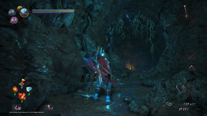 Idąc dalej, po lewej stronie groty znajdziesz przedmiot, jednak uważaj, gdyż jest to pułapka - Sanktuarium żmii | Solucja NiOh 2 - NiOh 2 - poradnik do gry