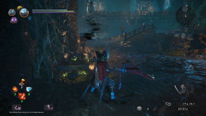 Na wprost ciebie znajduje się kraina Yokai, z której wyłoni się wężowa kobieta, postępuj z nią podobnie jak wcześniej - Sanktuarium żmii | Solucja NiOh 2 - NiOh 2 - poradnik do gry