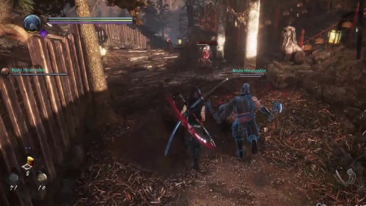 Po walce udaj się ścieżką biegnącą obok miejsca, gdzie stał łucznik - Bestia zrodzona z dymu i ognia | Solucja NiOh 2 - NiOh 2 - poradnik do gry