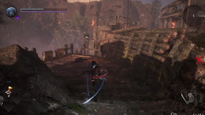 Przy wejściu natrafisz na dwóch Zbójów - Bestia zrodzona z dymu i ognia | Solucja NiOh 2 - NiOh 2 - poradnik do gry