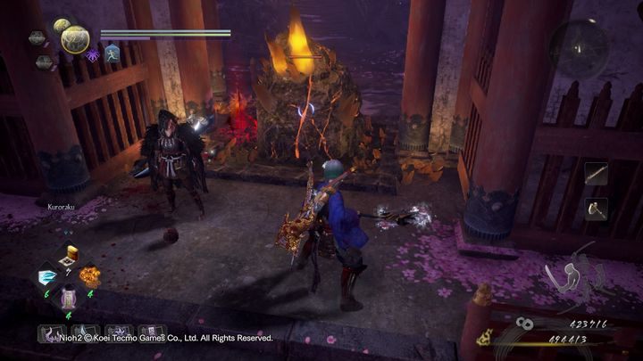 Teren patroluje kolejny wojownik z włócznią oraz strzelec - NiOh 2: Podziwianie kwiatów wiśni w Daigo, solucja - NiOh 2 - poradnik do gry