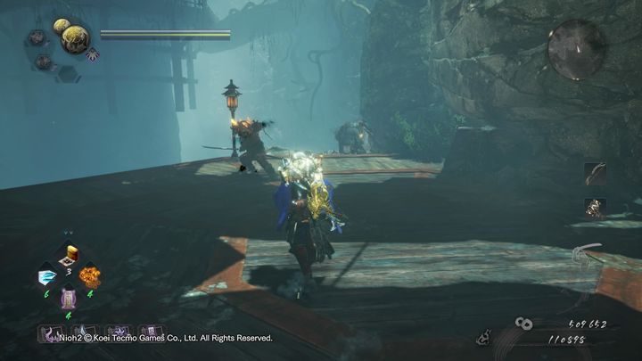 Na samym początku możesz skręcić w prawo od chramu i zejść na dół wraz z Williamem i Mumyo, jednakże nie jest to konieczne - NiOh 2: Punkt widzenia, solucja - NiOh 2 - poradnik do gry