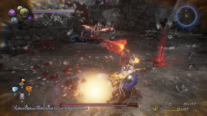 Tokichiro posiada również kilka Burst Attack - NiOh 2: Tokichiro (Finalna forma) - boss - NiOh 2 - poradnik do gry