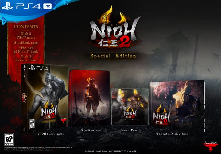 NiOh 2 Special Edition jest dostępne w wersji fizycznej i oprócz kopii gry (wraz z przepustką sezonową) zawiera steelbook i artbook - NiOh 2 - poradnik do gry