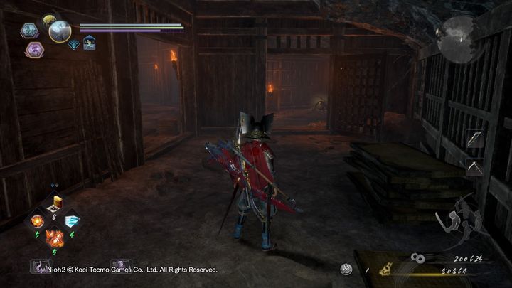 Ścieżka w lewo prowadzi do dalszej lokacji, natomiast na wprost znajduje się lepsza wersja Tubylca - Opuszczona warownia | Solucja NiOh 2 - NiOh 2 - poradnik do gry