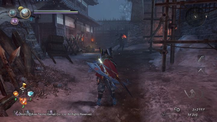 Udaj się w dalszą podróż, tam zobaczysz dwie ścieżki, które prowadzą do tego samego punktu - Opuszczona warownia | Solucja NiOh 2 - NiOh 2 - poradnik do gry