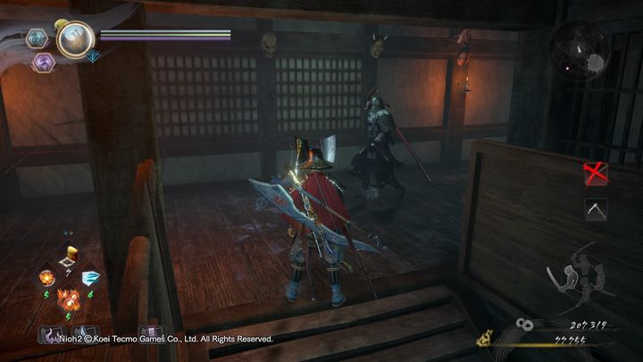 Za płachtami znajdują się kolejni przeciwnicy - Opuszczona warownia | Solucja NiOh 2 - NiOh 2 - poradnik do gry