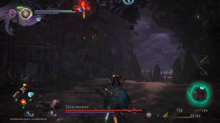 Tatarimokke może również wykonać chwyt z powietrza, który zadaje bardzo duże obrażenia - Tatarimokke | Boss w NiOh 2 - NiOh 2 - poradnik do gry