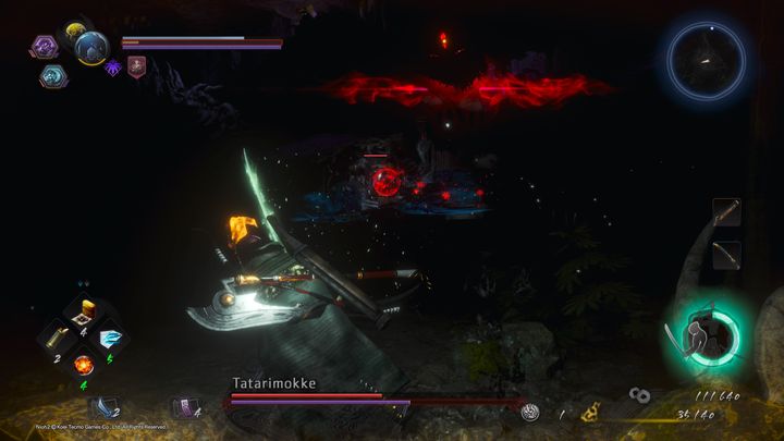 Boss może również wykonać Burst Attack z powietrza - Tatarimokke | Boss w NiOh 2 - NiOh 2 - poradnik do gry