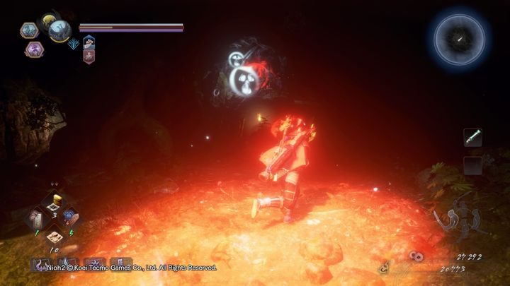 Po zniszczeniu czerwonej kuli, większość Yokai zginie, a ci potężniejsi stracą całą staminę - Droga ucieczki | Solucja NiOh 2 - NiOh 2 - poradnik do gry