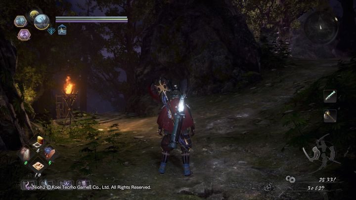 Idąc dalej, po lewej stronie ujrzysz drabinę, która posłuży ci za skrót z początku lokacji - Droga ucieczki | Solucja NiOh 2 - NiOh 2 - poradnik do gry