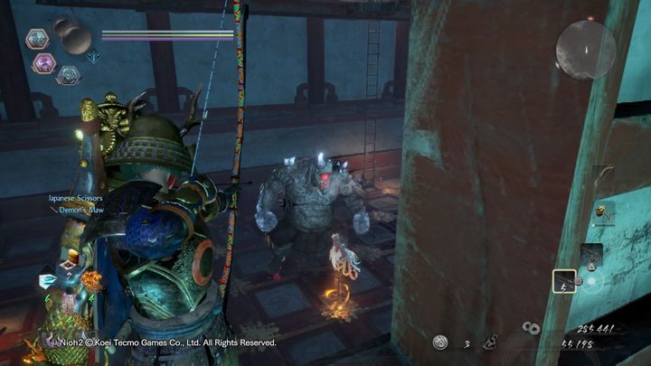 Warto strzelić mu na samym początku w oko, aby na chwilę go oszołomić - NiOh 2: Mauzoleum zła, solucja - NiOh 2 - poradnik do gry