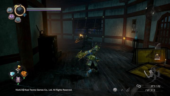 Po pokonaniu Tubylca, udaj się do kolejnego pomieszczenia przechodząc przez mały most - NiOh 2: Mauzoleum zła, solucja - NiOh 2 - poradnik do gry