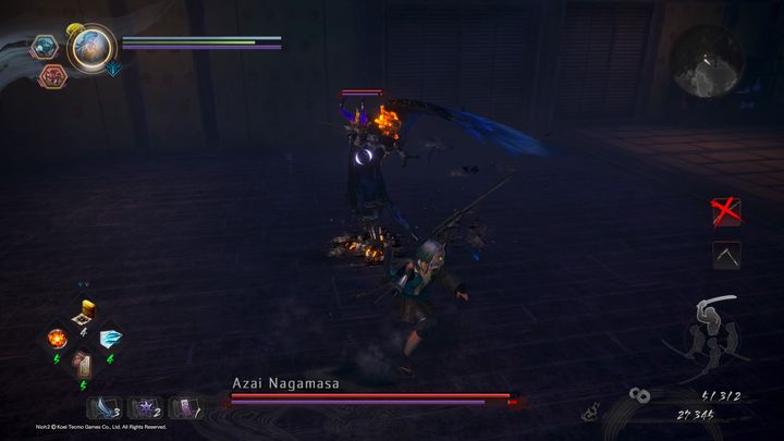 Azai posiada również dwa ataki dystansowe - Azai Nagamasa | Boss w NiOh 2 - NiOh 2 - poradnik do gry