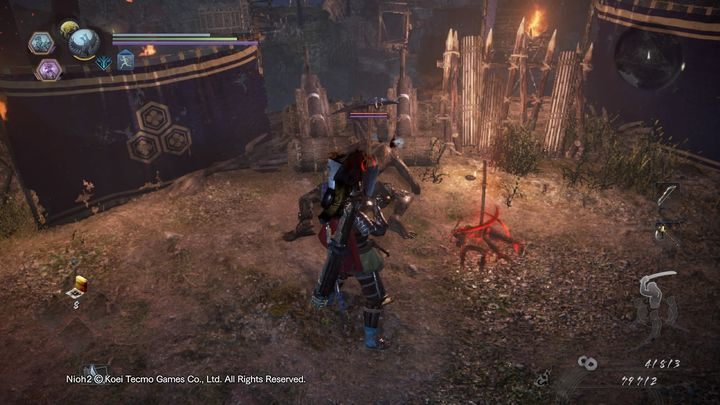 Warto również skorzystać z lewej armaty po pokonaniu go, dzięki czemu zniszczysz jedną z wież obserwacyjnych - Ptak w klatce | Solucja NiOh 2 - NiOh 2 - poradnik do gry