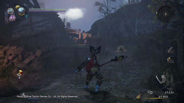 Udaj się w górę po lewej stronie, tam znajdziesz kolejnego psa - Ptak w klatce | Solucja NiOh 2 - NiOh 2 - poradnik do gry