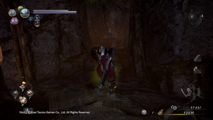 Na górze w jaskini spotkasz NPC, który poprosi cię o coś do jedzenia - Ptak w klatce | Solucja NiOh 2 - NiOh 2 - poradnik do gry