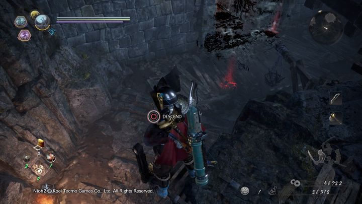 Uważaj, gdyż znajduje się tam pole krainy Yokai, z którego wyłoni się znany wcześniej Yokai, Waira - Ptak w klatce | Solucja NiOh 2 - NiOh 2 - poradnik do gry