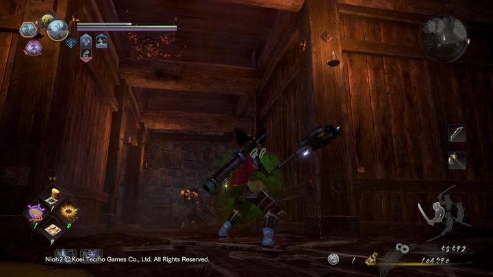 Dalej napotkasz kolejnego Yoki oraz pająka, który znajduje się na suficie - Ptak w klatce | Solucja NiOh 2 - NiOh 2 - poradnik do gry