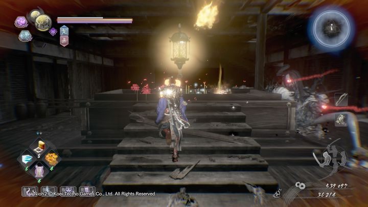 Uważaj jednak, gdyż lampa rodzi Oni-bi typu elektrycznego - Nieokiełznana woda | Solucja NiOh 2 - NiOh 2 - poradnik do gry