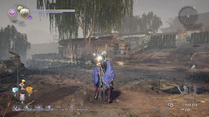 Ścieżka z lewej strony prowadzi do pomniejszych Umi-bozu, Tesso oraz Gaki, które są na dachach lub w budynkach - Nieokiełznana woda | Solucja NiOh 2 - NiOh 2 - poradnik do gry