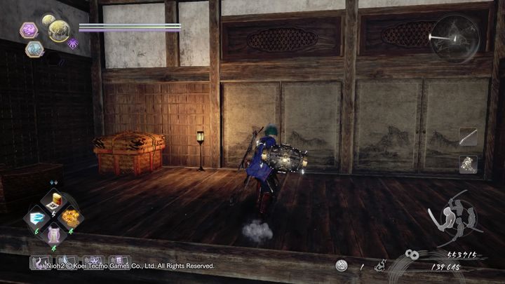 Wejdź do następnego budynku, w którym zobaczysz kolejne obrazy, przetnij je - Nieokiełznana woda | Solucja NiOh 2 - NiOh 2 - poradnik do gry