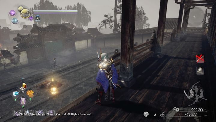 Znajdziesz tam ostatniego strzelca, pokonaj go i zejdź najpierw na dół, otwierając drzwi, które są przy chramie - Nieokiełznana woda | Solucja NiOh 2 - NiOh 2 - poradnik do gry