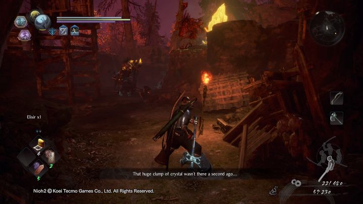 Po zniszczeniu kryształu zejdź na dół, tam będziesz głównie walczył z armią Yoki, zarówno tych standardowych, jak i Yoki ze strzelbą - NiOh 2: Bystry demon, solucja - NiOh 2 - poradnik do gry
