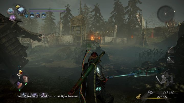 Na wprost ciebie znajduje się armata, która będzie co jakiś czas strzelać w twoją stronę - NiOh 2: Dwie twarze gościnności, solucja - NiOh 2 - poradnik do gry