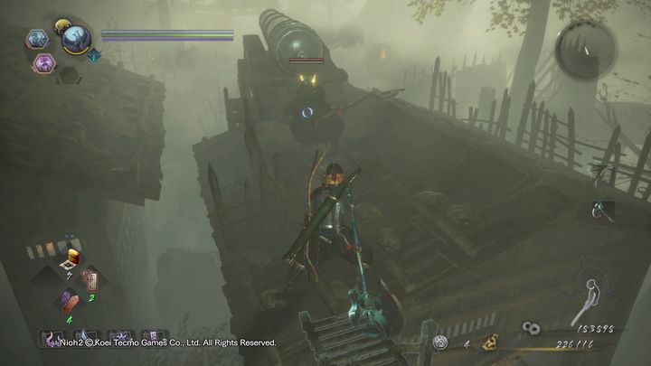 Po pokonaniu go, wystrzel jeden pocisk z armaty i zeskocz na dół - NiOh 2: Dwie twarze gościnności, solucja - NiOh 2 - poradnik do gry