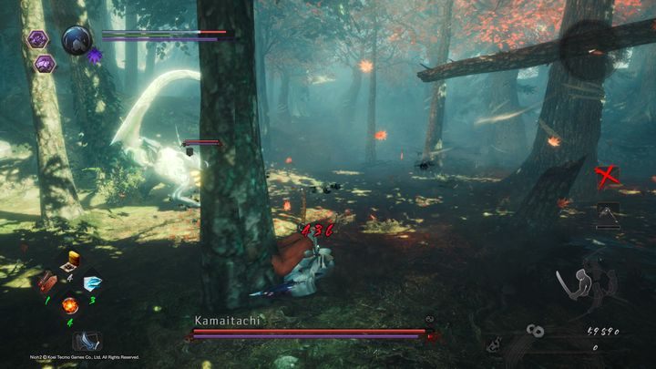 Kamaitachi to boss, który polega głównie na szybkich atakach za pomocą swoich ostrzy oraz na atakach powietrznych jak np - Kamaitachi | Boss w NiOh 2 - NiOh 2 - poradnik do gry