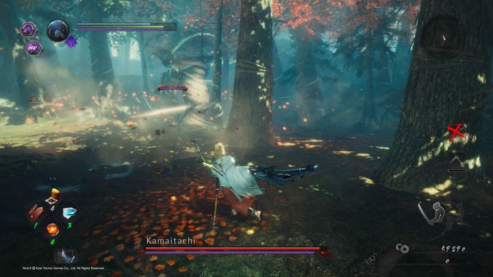 W zanadrzu ma również wywołanie huraganu, jest to wolny, dystansowy atak - Kamaitachi | Boss w NiOh 2 - NiOh 2 - poradnik do gry