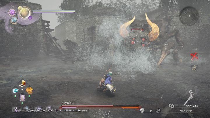 Gyuki to kolejny boss Yokai o ogromnych rozmiarach, wyglądem przypominającym żuka - Gyuki | Boss w NiOh 2 - NiOh 2 - poradnik do gry