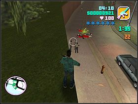 Na początku nie zeskakuj z podwyższenia, tylko podejdź nim pod samą ulicę - Numer 6 Rampage - Grand Theft Auto: Vice City - poradnik do gry