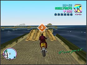 Drugi skok jest ściśle powiązany z pierwszym - Numer 1-6 Unique Stunt Jumps - Grand Theft Auto: Vice City - poradnik do gry