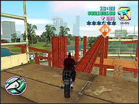 Czas na cos trudniejszego - to ostatnio skok w tej części miasta - Numer 13-18 Unique Stunt Jumps - Grand Theft Auto: Vice City - poradnik do gry
