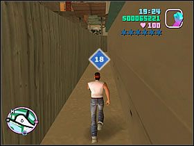 W miejsce, w którym wykonywałeś misje Riot musisz przejść za budynek firmy - Numer 16-20 Hidden Packages - Grand Theft Auto: Vice City - poradnik do gry