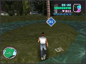 Pole golfowe, druga wyspa (dostaniesz się na nią przejściem pod mostem) - Numer 31-35 Hidden Packages - Grand Theft Auto: Vice City - poradnik do gry