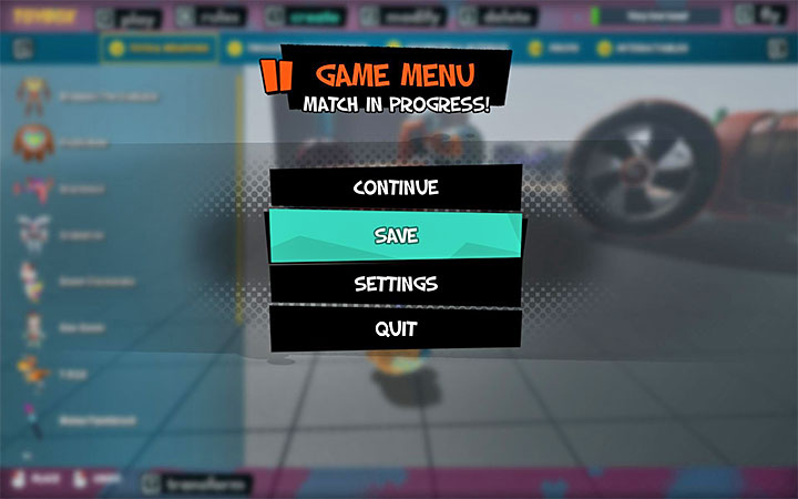 W każdym momencie możesz zapisać swój projekt - MisBits: ToyBox - stworzenie własnej gry - MisBits - poradnik do gry