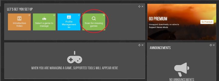 Skanowanie odnajdzie wszystkie gry na Twoim komputerze obsługiwane przez Vortex. - M&B 2 Bannerlord: Jak instalować mody? - Mount and Blade 2 Bannerlord - poradnik do gry