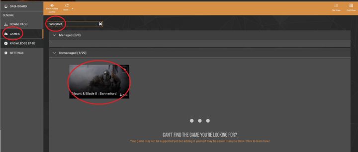 W zakładce Games możesz aktywować obsługę Mount and Blade 2 Bannerlord. - M&B 2 Bannerlord: Jak instalować mody? - Mount and Blade 2 Bannerlord - poradnik do gry