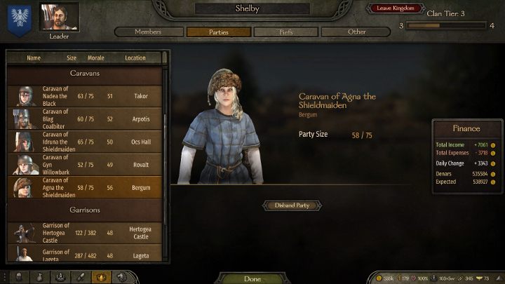 Karawany zapewniają pasywny dochód. - M&B 2 Bannerlord: Jak stworzyć karawanę? - Mount and Blade 2 Bannerlord - poradnik do gry