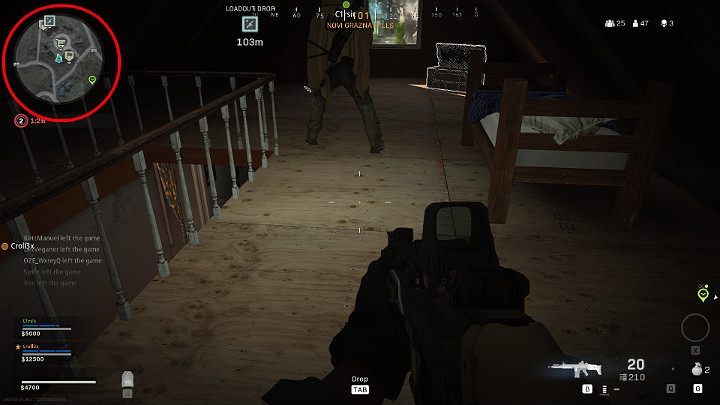 Mini mapa znajduje się w lewym górnym rogu ekranu - Warzone: Interfejs rozgrywki - Call of Duty Warzone - poradnik do gry