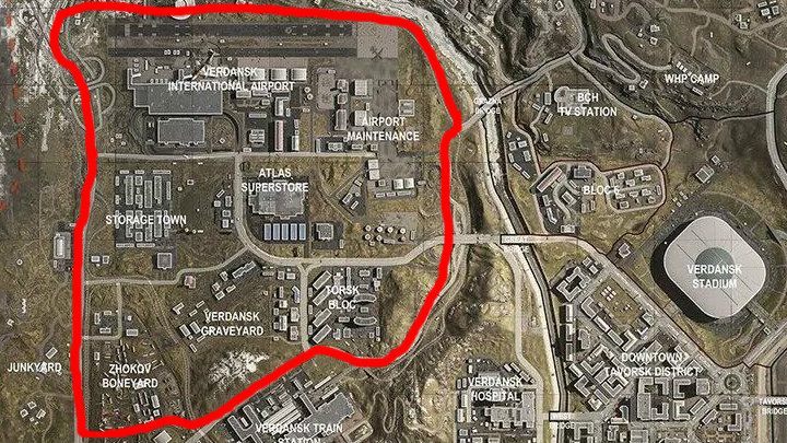Poza głównym terminalem lotniska, broni i innego uzbrojenia szukać w przyległych pomniejszych lokacjach, jak Airport Maintenance, Atlas Superstore, Storage Town, Verdansk Graveyard, czy Zhokov Boneyard - Warzone: Verdansk International Airport - informacje, uzbrojenie - Call of Duty Warzone - poradnik do gry